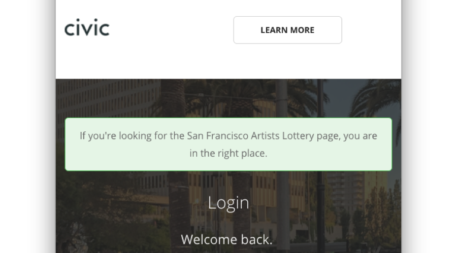 screenshot of the civicfabric application