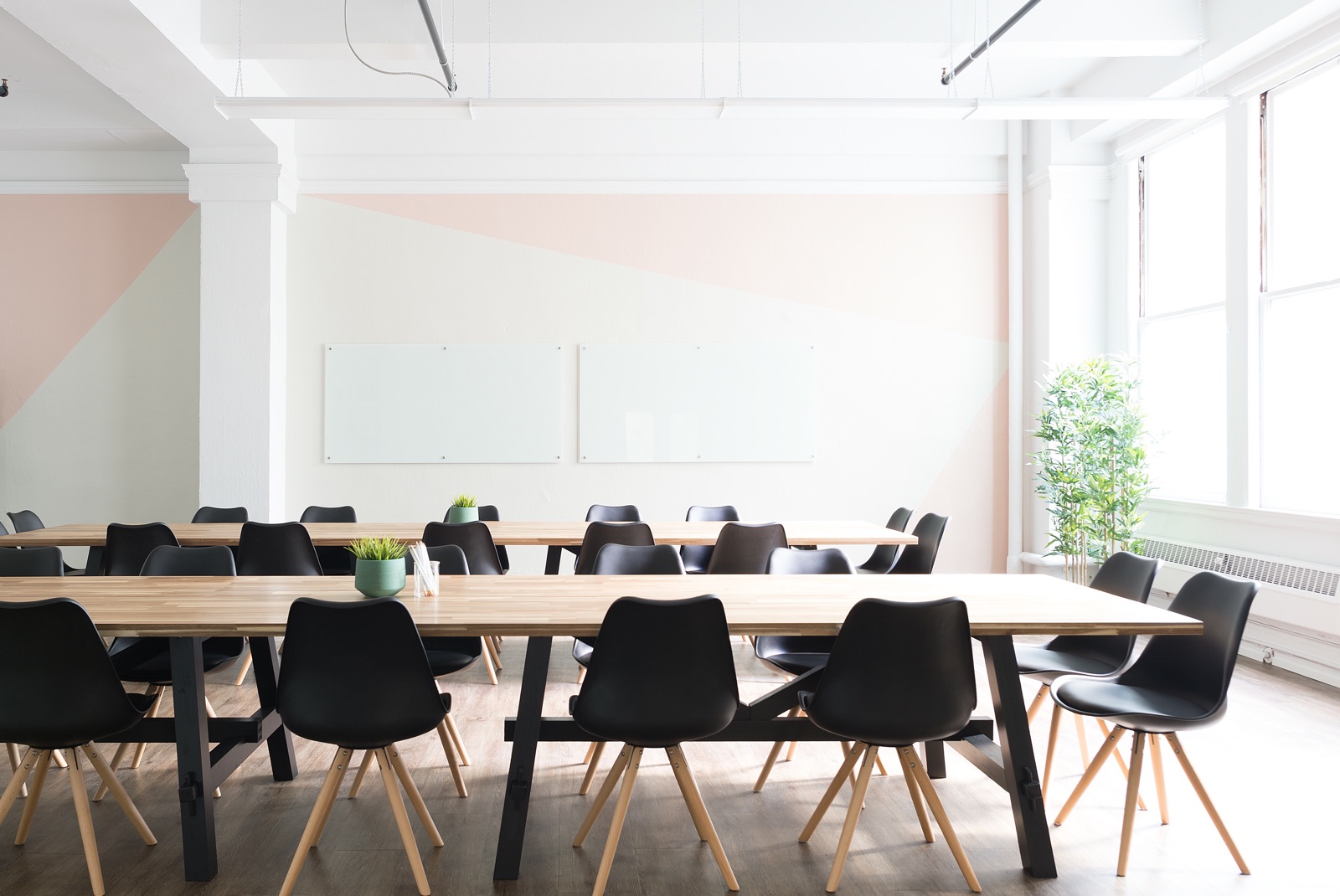 an inviting meeting room to collaborate in
